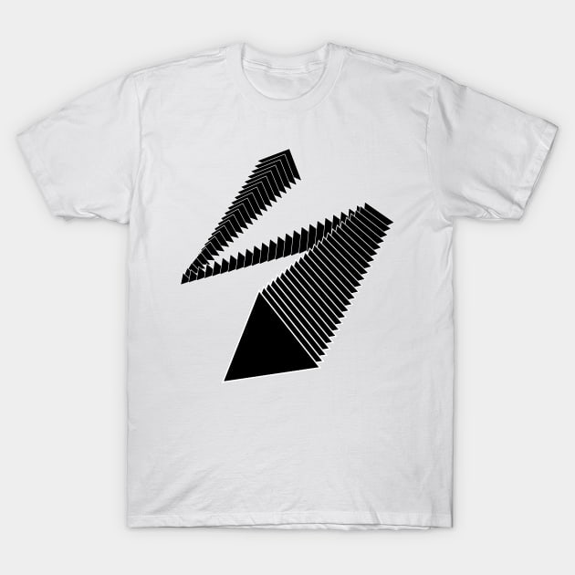 black triangles T-Shirt by lkn